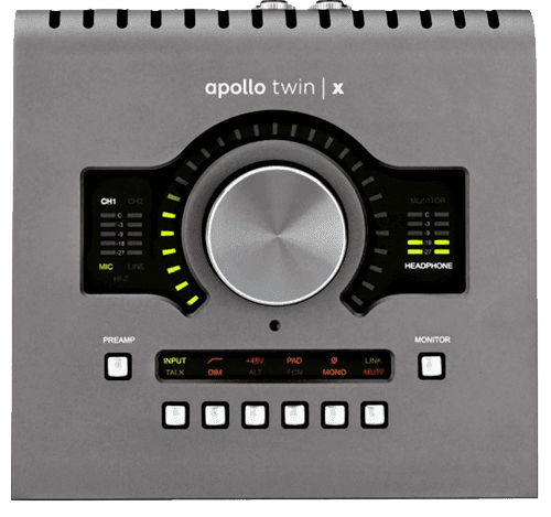 Studio recording interface and monitors